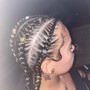 6 Feed-In Braids (Hair Added)