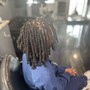 Natural Twists or Box Braids (half head)