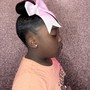 Kiddie Natural Ponytails Beads & Bows on Ends