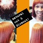 Transformation cut/ w color/ style ( black rinse) only no bleach color