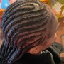 Kid's Natural Knotless Braids (no weave)