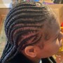 Kid's Natural Cornrow Braids (no weave)