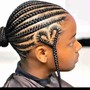 Kid's Cornrows no hair added.