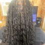 Boho knotless braids (synthetic hair)