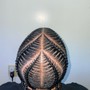 6 feed in stitch braids