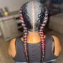 2 feeder braids with designs