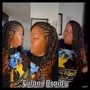 Fulani (tribal) braids/crochet braids in the back (Med)