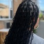 Medium BoHo Braids with curly human hair-Mid Back LENGH