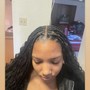 Smedium boho knotless braids