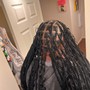 Smedium boho knotless braids