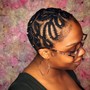 Braid down  for wig  (includes wash and trim and bald cap)