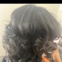 Curling ( curl and go) wig or added hair must be freshly washed and clean)