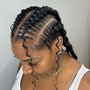 Big Cornrow ponytail