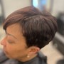 Virgin Relaxer/Styling (Short hair)