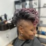 Virgin Relaxer/Styling (Short hair)