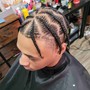 Cornrows with hair