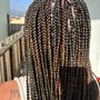 Goddess boho Braids with partial weave