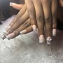 Acrylic short nails