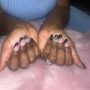 Lil hands polish with nail art