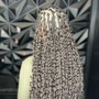 Smedium knotless box braids butt length