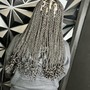 Smedium knotless box braids butt length