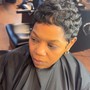 Women’s Pixie Cut w/ Partial Relaxer