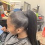 Sleek ponytail