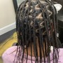 Single Braids w/ natural hair