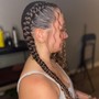 2 feeder braids with designs