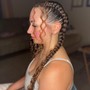 2 feeder braids with designs