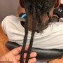 Feed in front Single Braids in the back