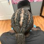 Feed in front Single Braids in the back