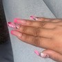 Short pink full set