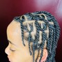 Lemonade braids with knotless braids at the back