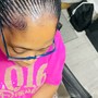 Feed-in braids (8 to the back )