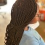 Feed ins or tribal braids w weave extension