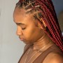 Feed ins or tribal braids w weave extension