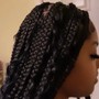 Feed ins or tribal braids w weave extension