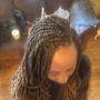 Kid's Braids ponytail & regular hair braided with a little wavy