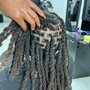 Half down sewing with Med cornrows