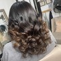 Shampoo and Blow dry natural hair