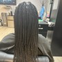 Goddess box braids with triangles parts