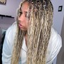 Boho  small knotless  braids