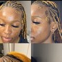 2 stitch braids with quickweave in back