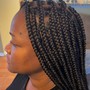 Medium Braids over locs