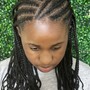 6 Feed-in Braids Straight Back