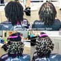 Loc retwist/ shampoo/steam conditioning (medium length)