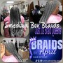 Smedium Box Braids ($50.00 deposit) let me know your color hair