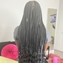 Medium Knotless Braids - mid back (Hair is included)