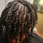 Larger Two Strand Twists/Extensions Hair Added